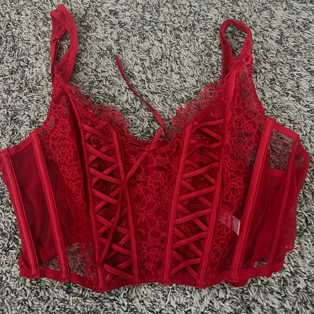 Victoria's Secret Red Lace Corset